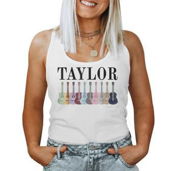 Taylor Personalized Name I Love Taylor Girl Groovy 70'S Women Tank Top - Monsterry