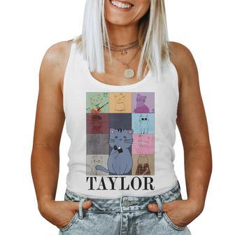 Taylor Personalized Name I Love Taylor Girl Groovy 70'S Women Tank Top - Seseable