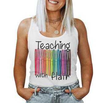 Teaching With Flair Preschool Teacher First Day Of School Women Tank Top - Seseable