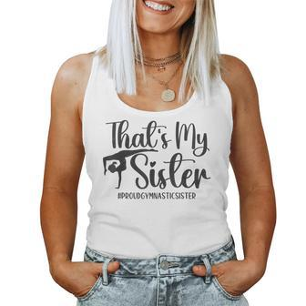 That's My Sister Proud Gymnastic Sister Of Sister Gymnast Women Tank Top - Monsterry