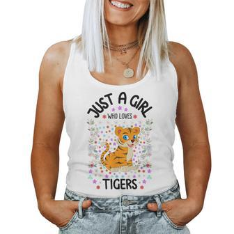 Tiger Lover Cute Tigress Just A Girl Who Loves Tigers Women Tank Top - Thegiftio UK