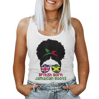 Uk British Grown Jamaican Roots Messy Bun Women Tank Top - Thegiftio UK
