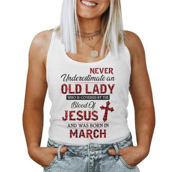 Never Underestimate An Old Lady Who Is Covered By The Blood Women Tank Top - Monsterry UK