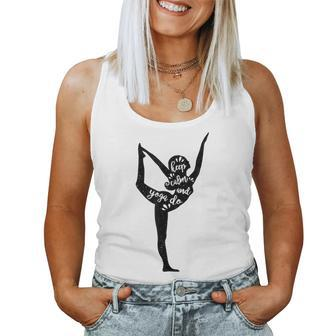 Vintage Keep Calm And Do Yoga Woman Silhoutte Women Tank Top - Monsterry UK