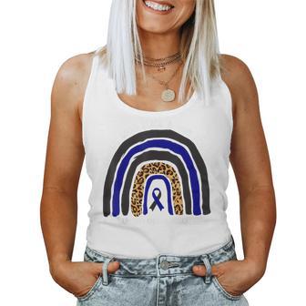 We Wear Black & Navy Rainbow For Ocular Melanoma Awareness Women Tank Top - Monsterry UK