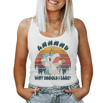 And Why Should I Care Sarcastic Unicorn Lover Women Tank Top - Thegiftio UK