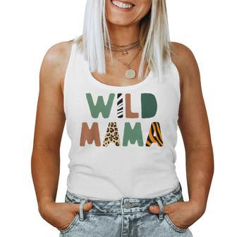 Wild Mama Zoo Born Wild Birthday Safari Jungle Family Women Tank Top - Thegiftio UK