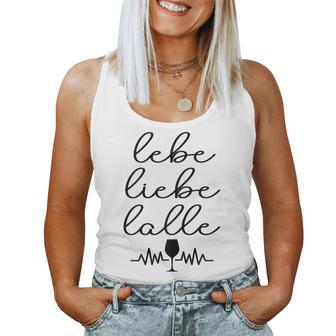 Women's Women's Lebe Liebe Lalle Trinking Slogan Wine S Tank Top Frauen - Geschenkecke