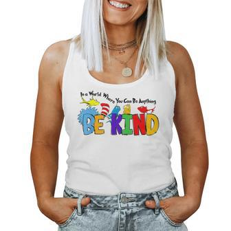 In World Where You Can Be Anything Be Kind Positive Rainbow Women Tank Top | Mazezy DE