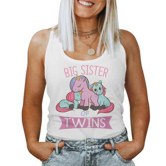 Youth Big Sister Of Twins Unicorn Twin Women Tank Top - Thegiftio UK