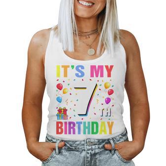 Youth It's My 7Th Birthday 7 Seven Happy Birthday Boys Or Girls Women Tank Top - Thegiftio UK