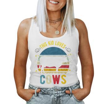 Youth This Kid Loves Cows Boys And Girls Cow Women Tank Top - Thegiftio UK