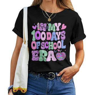In My 100 Days Of School Era Groovy 100Th Day Of School 2024 Women T-shirt | Mazezy