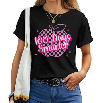 100 Days Smarter Pink Teacher Girls 100 Days Of School Women T-shirt | Mazezy