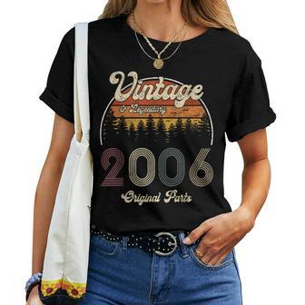 18Th Birthday Vintage 2006 Sunset Letter Print Women T-shirt - Monsterry CA