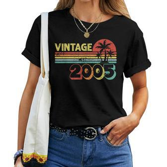 19 Years Old Vintage 2005 Birthday For Women Women T-shirt - Monsterry