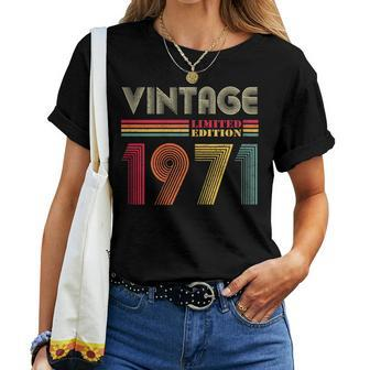 1971 51St Birthday Vintage Retro 51 Years Women T-shirt - Monsterry UK