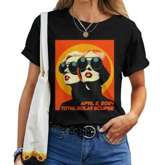 2024 Total Solar Eclipse April 8 Eclipse Watcher Men Women T-shirt | Mazezy
