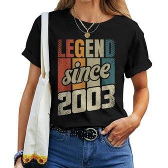 21St Birthday Man Woman 21 Years 2003 Decorative Women T-shirt | Mazezy