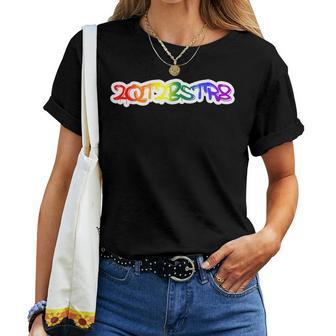 2Qt2bstr8 Lgbtq Rainbow Pride Graffiti Women T-shirt - Monsterry