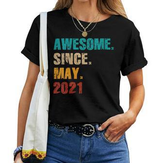 3 Year Old Vintage Awesome Since May 2021 3Rd Birthday Women T-shirt - Monsterry CA