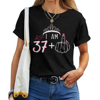 I Am 37 Plus 1 Middle Finger For A 38Th Birthday For Women Women T-shirt - Thegiftio UK