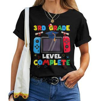 3Rd Grade Level Complete Graduation Class Of 2024 Boys Gamer Women T-shirt - Thegiftio UK