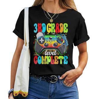 3Rd Grade Level Complete Video Gamer Boy Last Day Of School Women T-shirt - Monsterry DE