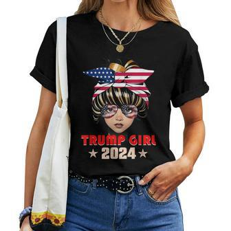 4Th Of July Trump 45 47 Trump Girl 2024 Women T-shirt - Thegiftio UK