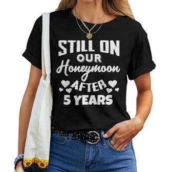 5Th Wedding Anniversary Marriage Honeymoon Wife Husband Women T-shirt - Monsterry AU