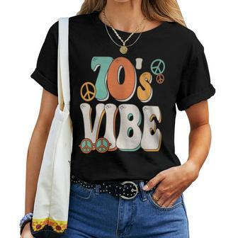 70'S Vibe Costume 70S Party Outfit Groovy Hippie Peace Retro Women T-shirt - Seseable