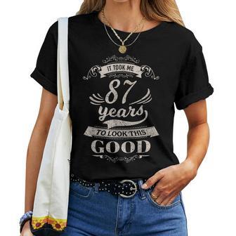 87Th Birthday Born 1932 Vintage 87 Year Old Women T-shirt - Monsterry AU