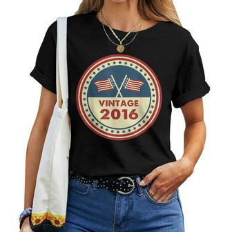 9 Years Old Vintage 2016 9Th Birthday Decoration Women Women T-shirt - Monsterry