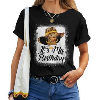 African American Woman It's My Birthday Black Queen Women T-shirt - Thegiftio UK