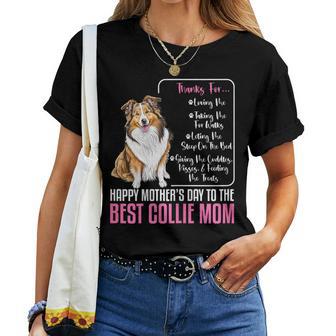 Alles Gute Zum Muttertag An Die Beste Collie-Mama Collie Dog Mom T-shirt Frauen - Geschenkecke