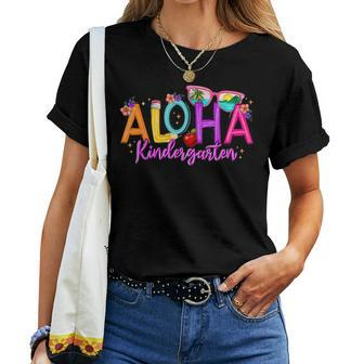 Aloha Kindergarten Summer Beach Vacation Teacher School Women T-shirt - Monsterry
