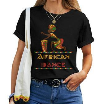 American Afro Girl African Dance Drum Djembe Women T-shirt - Monsterry DE