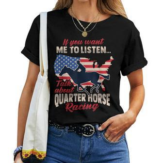 American Quarter Horse Racing For Quarter Horse Rider Women T-shirt - Monsterry AU