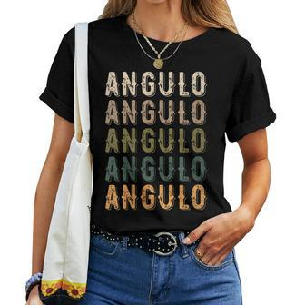 Angulo Personalized Reunion Matching Family Name Women T-shirt | Seseable CA