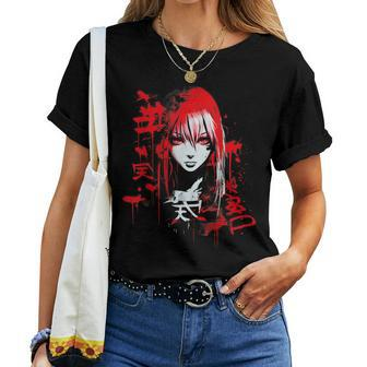 Anime Goth Girl Aesthetic Dark Pastel Edgy Manga Women T-shirt - Thegiftio UK