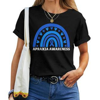 Apraxia Awareness Sister Brother Son Rainbow Apraxia Warrior Women T-shirt - Thegiftio UK