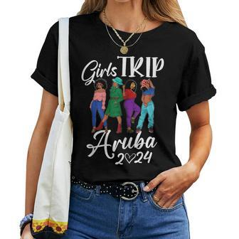 Aruba Girls Trip 2024 Birthday Squad Vacation Party Women T-shirt - Seseable