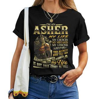 Asher Family Name Asher Last Name Team Women T-shirt - Seseable