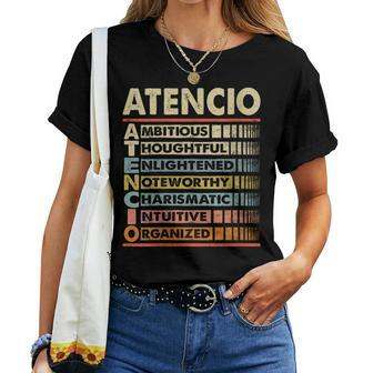 Atencio Family Name Atencio Last Name Team Women T-shirt - Seseable