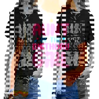 Aunt Of The Birthday Girl Family Matching Women T-shirt - Seseable