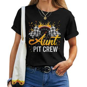 Aunt Pit Crew For Women Car Aunt Of The Birthday Boy Women T-shirt - Monsterry AU