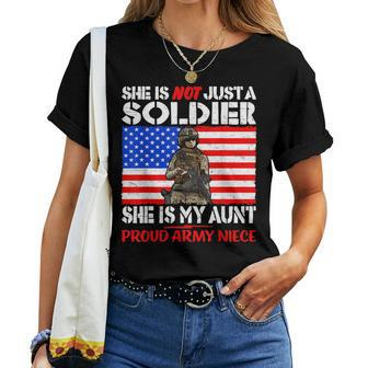 My Aunt Is A Soldier Hero Proud Army Niece Military Family Women T-shirt - Monsterry CA