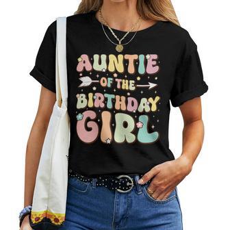 Auntie Of The Birthday Girl Family Matching Birthday Women T-shirt - Monsterry UK