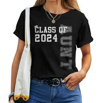 Auntie Senior 2024 Proud Aunt Of A Class Of 2024 Graduate Women T-shirt - Monsterry CA