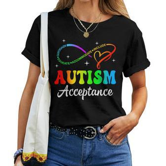 Autism Awareness Acceptance Infinity Symbol Kid Women T-shirt | Mazezy UK